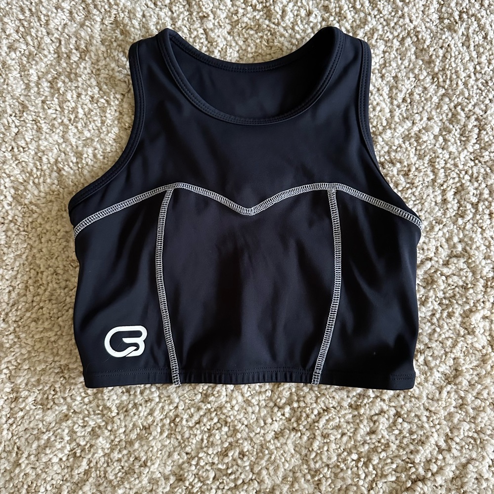 cyclebar black sports bra top